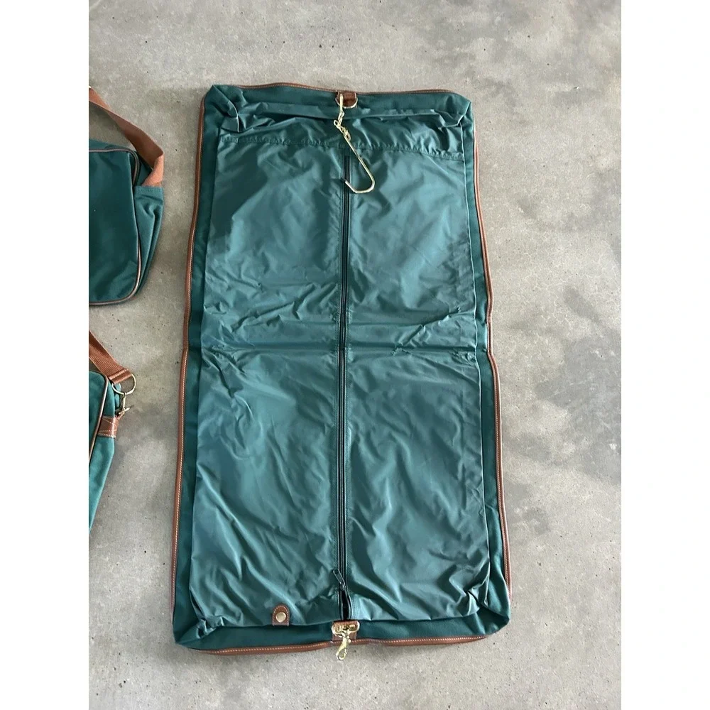 Vintage Polo Ralph Lauren Green Garment Bag Tote Duffle Luggage Travel Lot